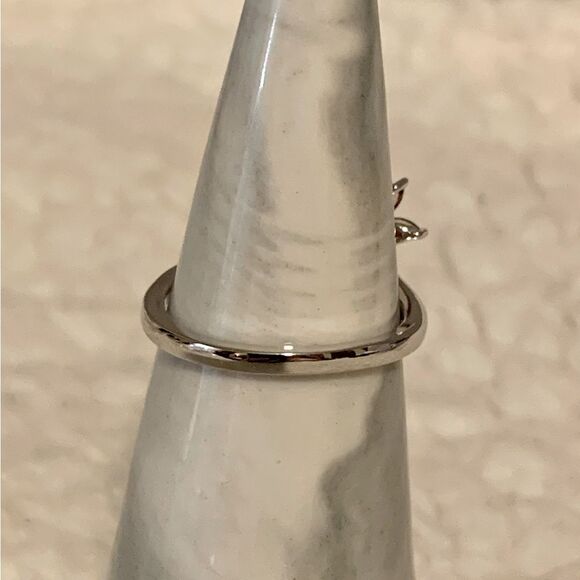 Sterling Silver Garnet CZ Dragonfly Ring - Picture 4 of 4